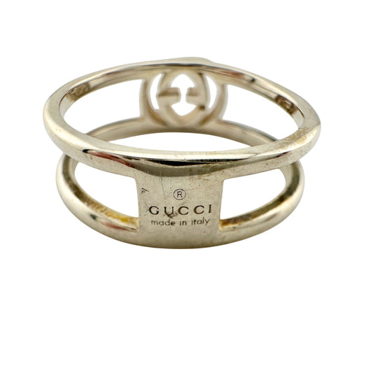 Gucci Interlocking G Open Band Ring Size 5.75 (11)