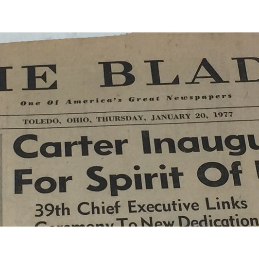 Vintage Newspaper- Jan. 20, 1977 The Blade ''One Of Americas Great Newspapers'' - A+ Stuff