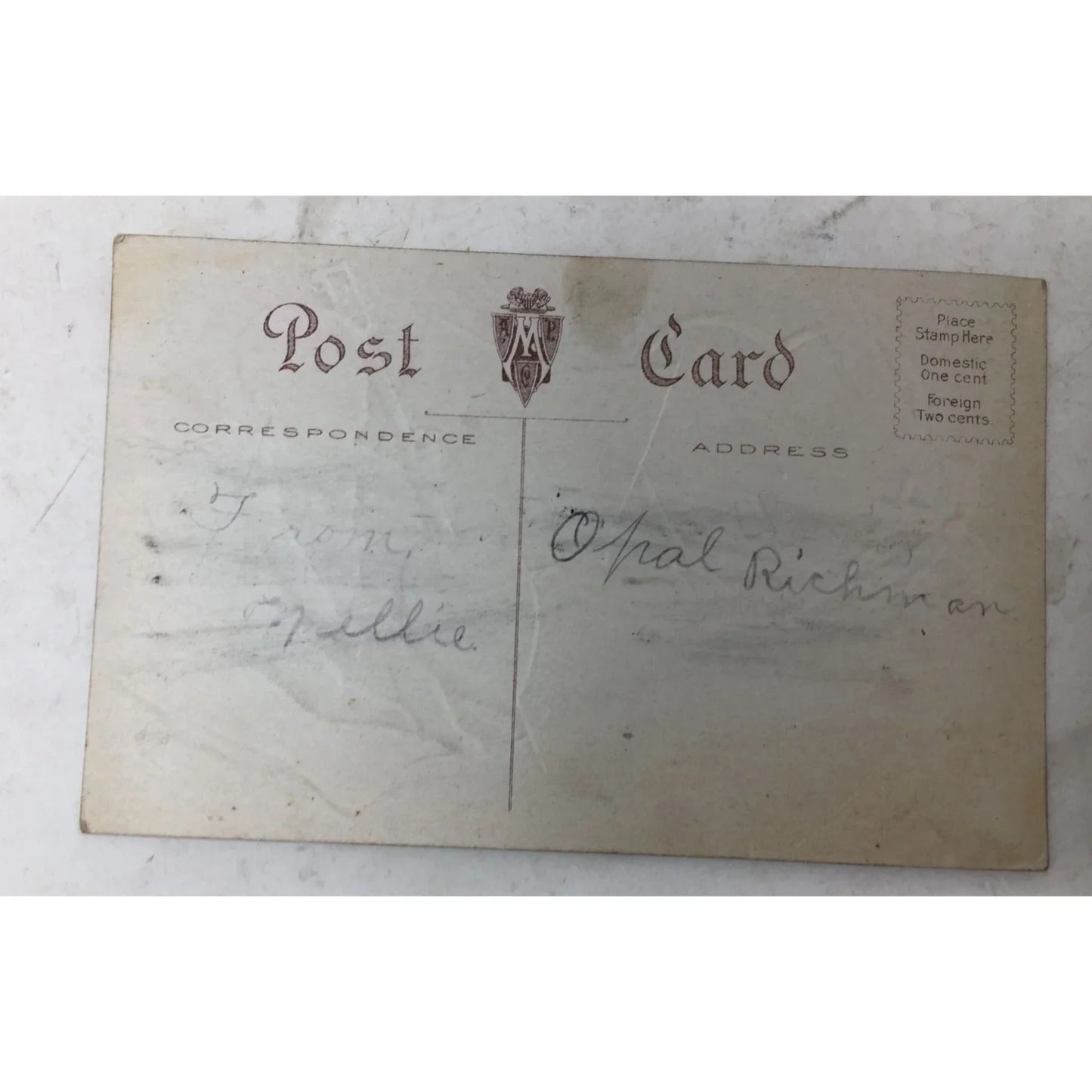 Vintage Antique 1910 Collectible Postcard Cupid Playing Heart Cello A+ Stuff A+ Stuff