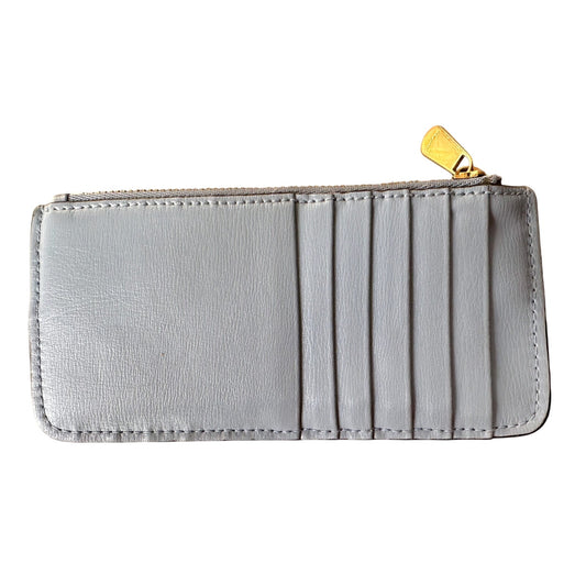 Ferragamo Powder Blue Bow Zippered Pouch Card Holder