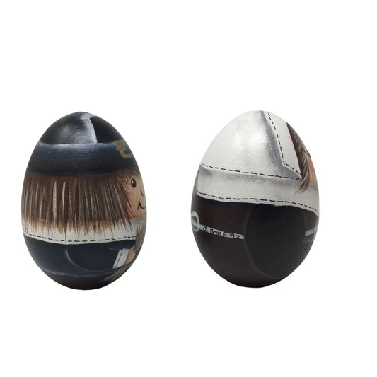 Two Vintage 1992 Hand Painted Pilgrim Eggs - A+ Stuff
