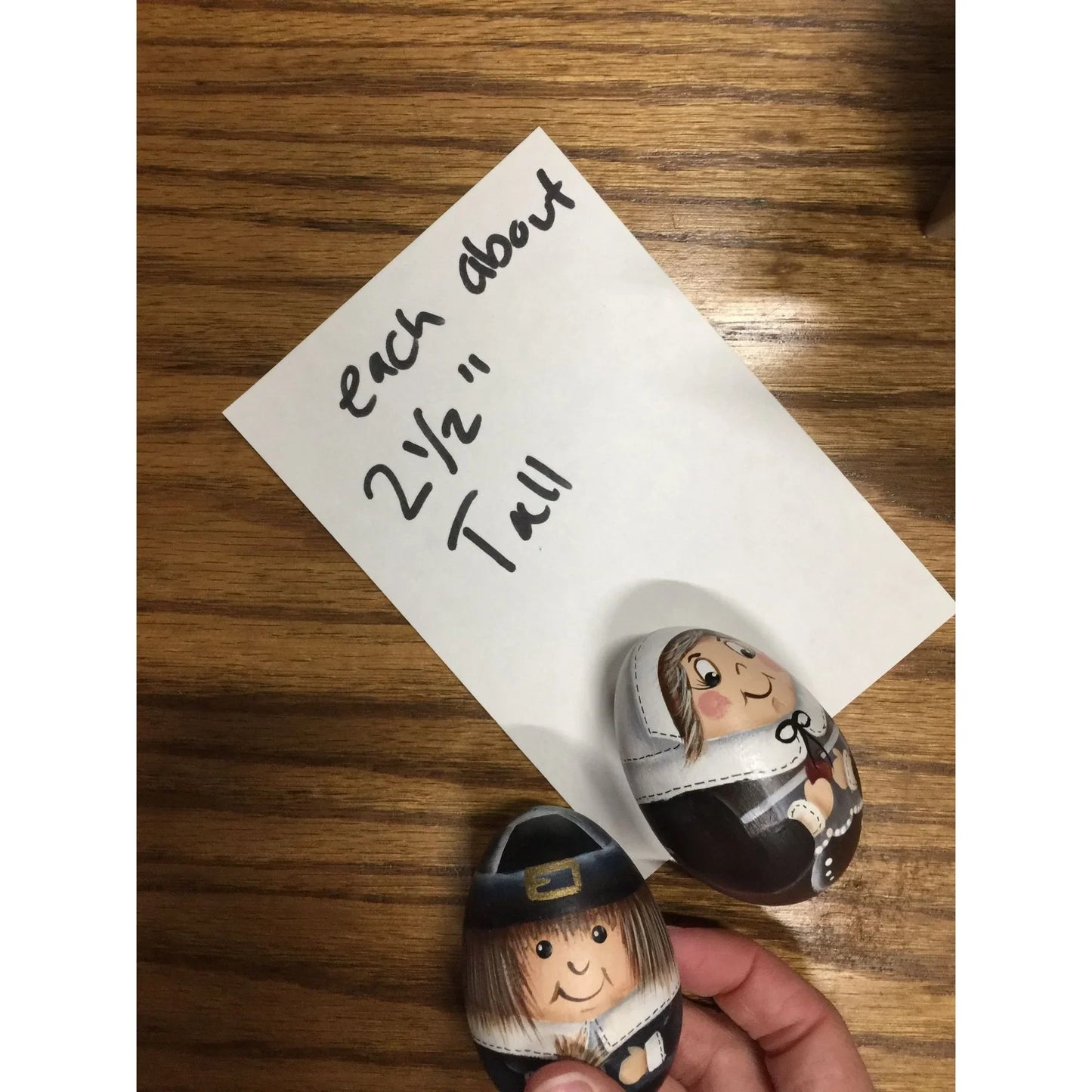 Two Vintage 1992 Hand Painted Pilgrim Eggs - A+ Stuff