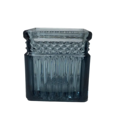 Squared Votive Blue Glass Candle Holder - 2 1/4'' by 2 1/4'' - A+ Stuff