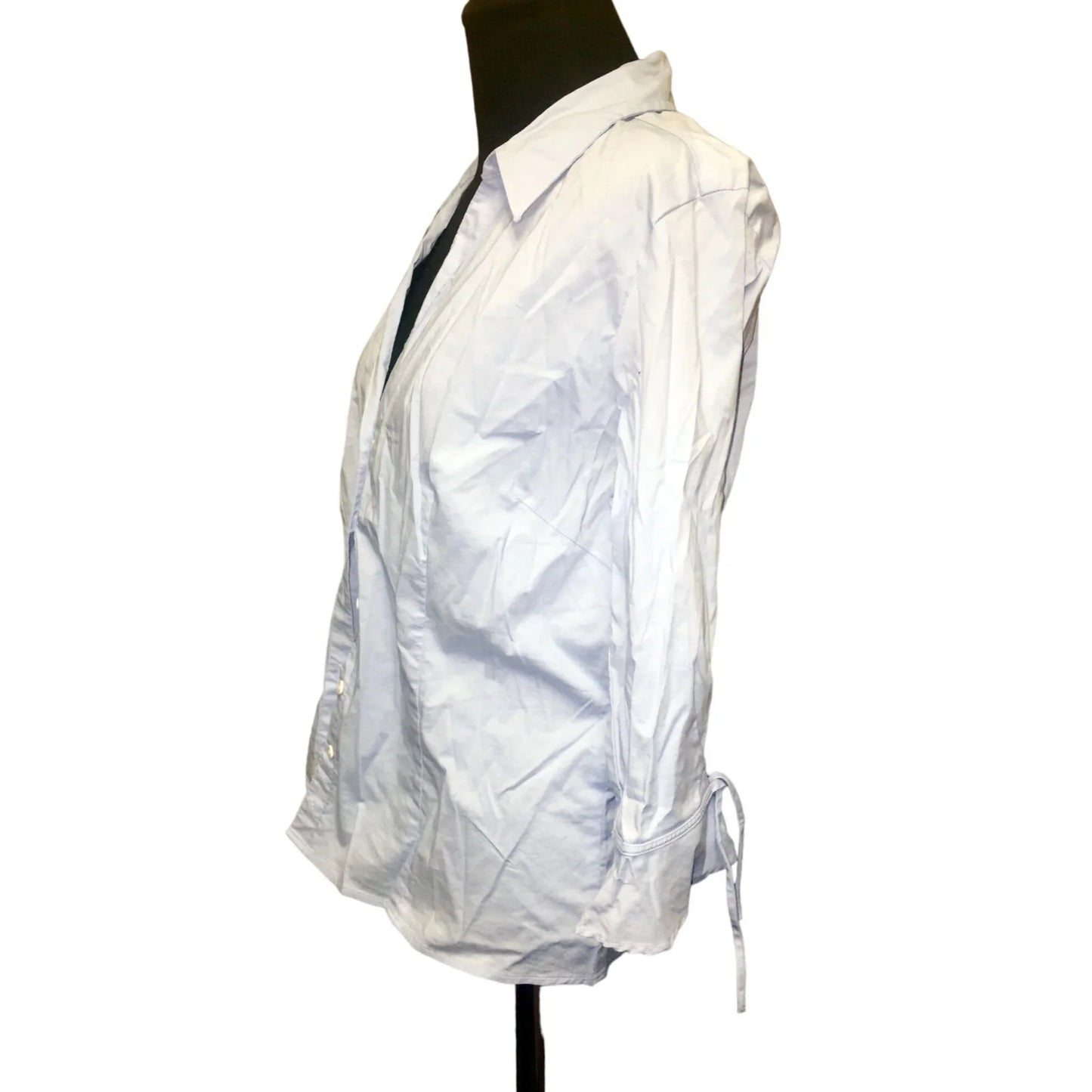 Womens Old Navy Size Large Baby Blue Collared Button Down Dress Shirt - A+ Stuff