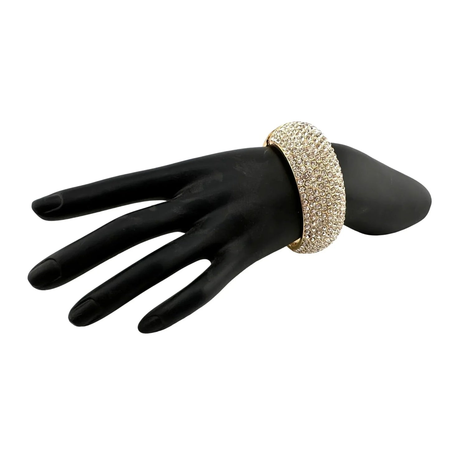 Wide Rhinestone Bangle Bracelet - A+ Stuff