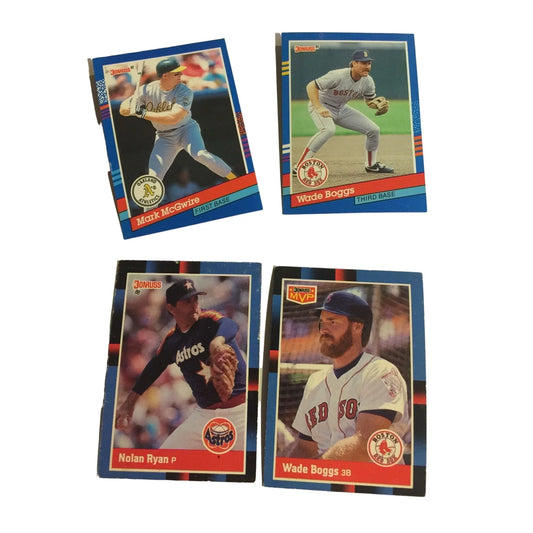 Vintage Collectible Baseball Cards (4)- Mark McGwire, Nolan Ryan, Wade Boggs - A+ Stuff