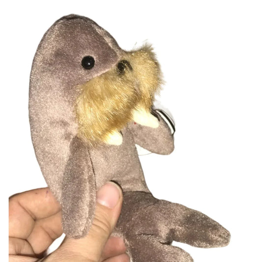 Vintage 1996 TY Beanie baby with Many Errors- Jolly the Plush Walrus - A+ Stuff