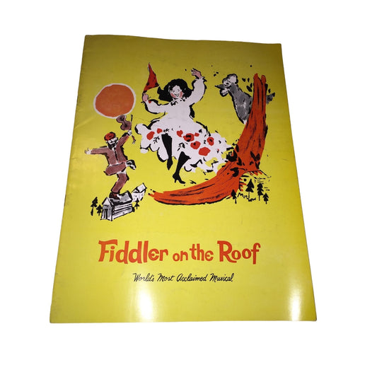 Vintage Fiddler on the Roof 1960s Souvenir/Musical Program Paul Lipson