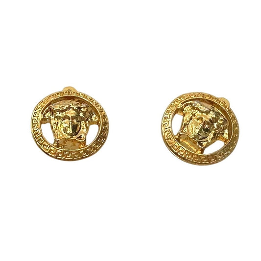 Gianni Versace Medusa Gold Plated Clip-On Earrings