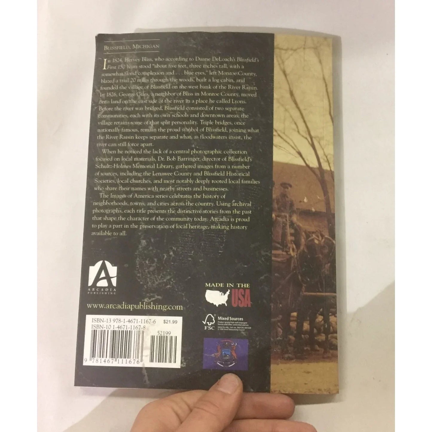 IMAGES OF AMERICA BLISSFIELD Paperback Book by Bob Barringer - A+ Stuff