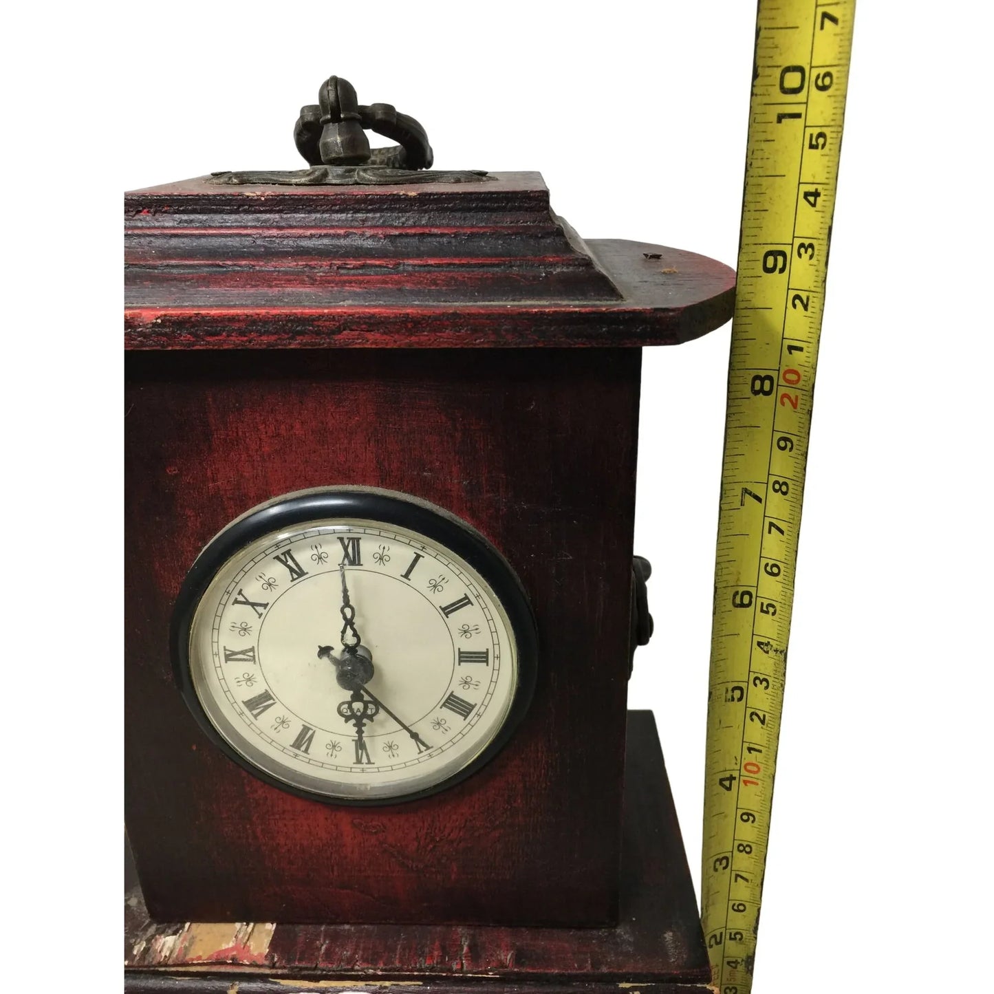 Vintage Battery Operated Wooden Clock with Storage Drawer- Working! - A+ Stuff