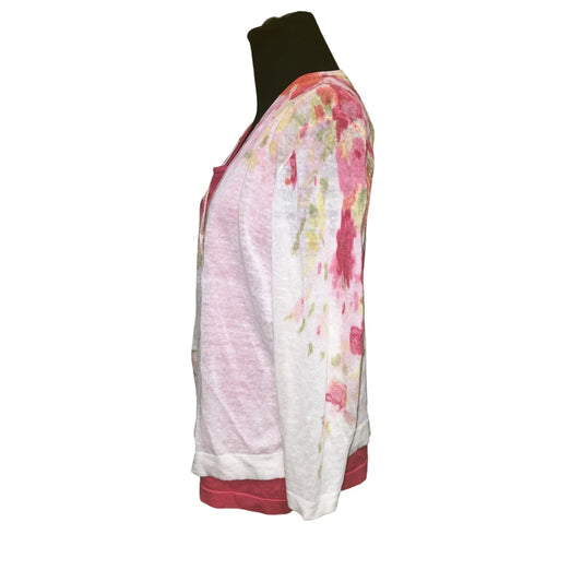 Womens Size Large Jones New York Collection Pink Tank Top/Long Sleeve Cardigan - A+ Stuff