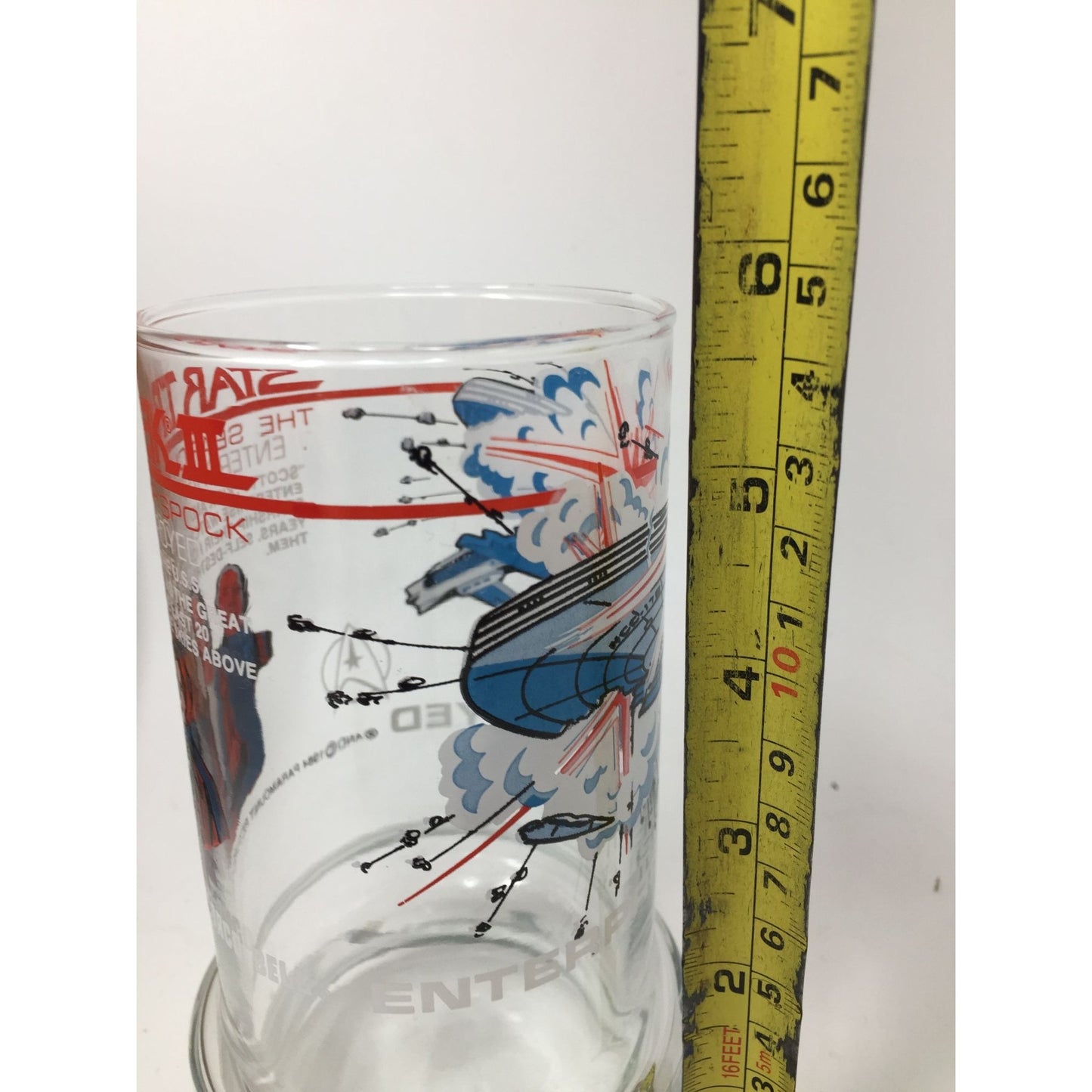 Vintage Star Trek III The Search for Spock Taco Bell Glass- about 5 3/4 inches tall - A+ Stuff