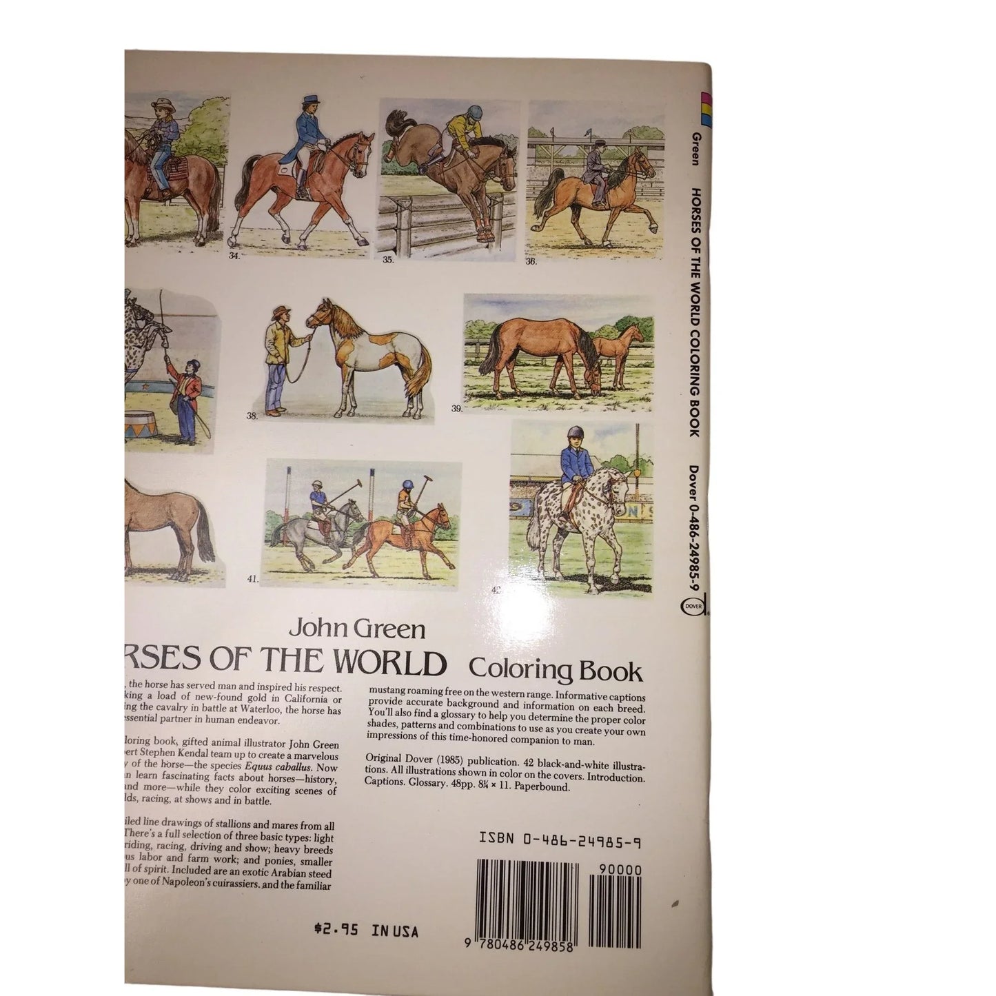 Horses of the World Coloring Book by John Green Dover Coloring Book - A+ Stuff