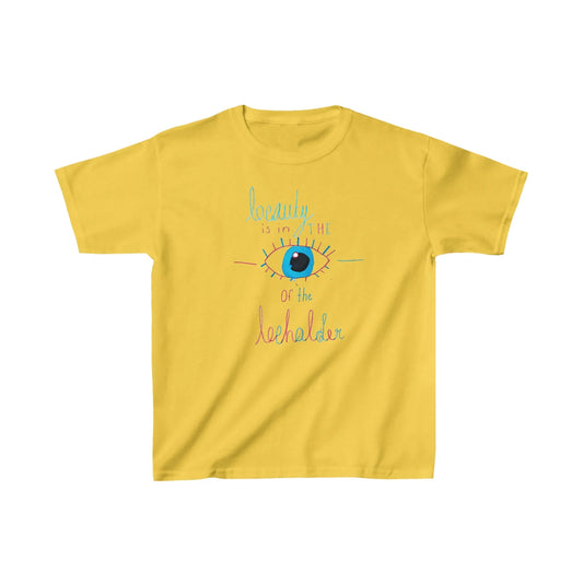 Beauty is in the Eye of the Beholder (Evelyn) - Carpenter Kids Art Tee - Kids Heavy Cotton™ Tee Printify A+ Stuff Kids clothes