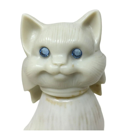 Vintage Sweet Honesty Avon Topaze Cologne/Perfume in Cat with Bow Shaped Bottle Avon A+ Stuff