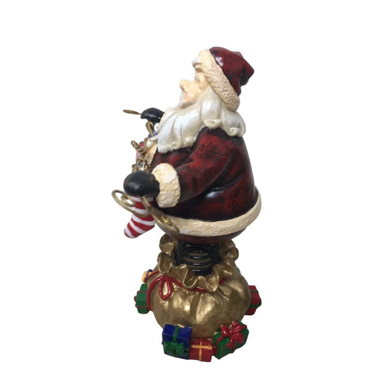 Nostalgic Santa Figurine with Stockings and Presents- Moves - A+ Stuff