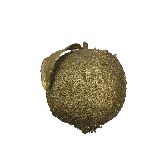 Vintage Gold Tone Pomegranate Fruit with Leaf Home Decor Accent/Piece - A+ Stuff