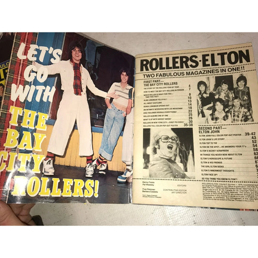 Vintage Magazine- Rollers Elton- Complete Facts! Thrilling Pin-Ups- Intimate Interviews! - A+ Stuff