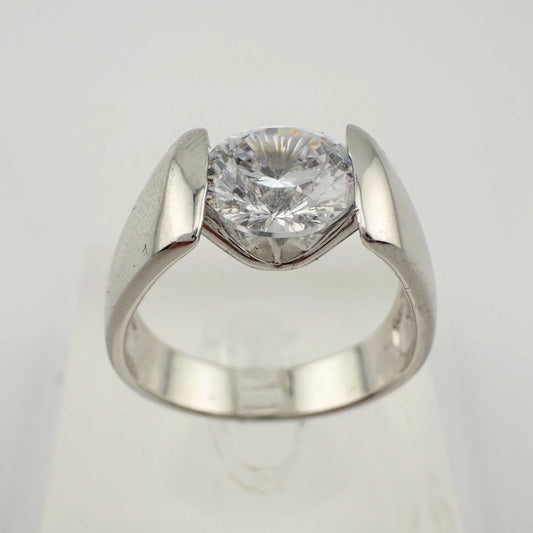 Shimmering and Beautiful 2.00 Carat DiamondLite Solitaire Ring - Sterling Size 6.5 - A+ Stuff