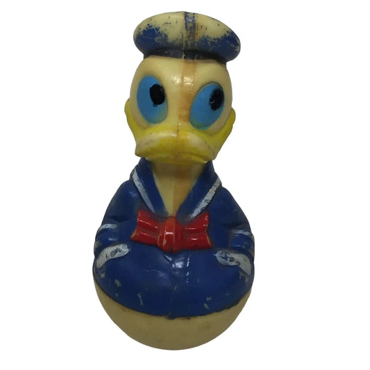 Vintage 1970's Walt Disney Productions Roly Poly Donald Duck Egg-Shaped Toy Disney A+ Stuff