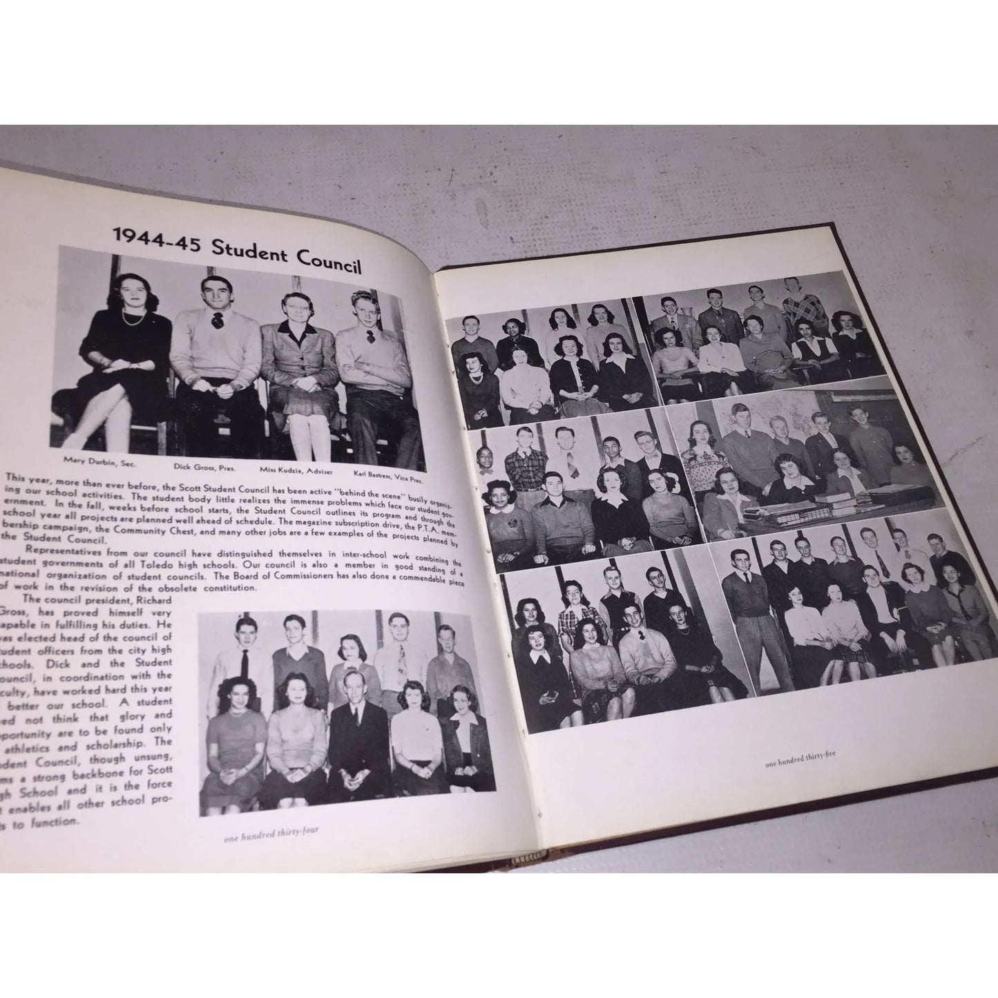 Vintage 1945 "Scottonian" - Jesup W. Scott High School Yearbook - Toledo, Ohio - A+ Stuff