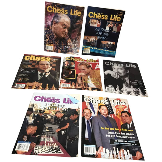 Vintage Bundle of 7 Chess Life Magazines (Jan, Feb, April, May, Oct, Nov, Dec 2000) - A+ Stuff
