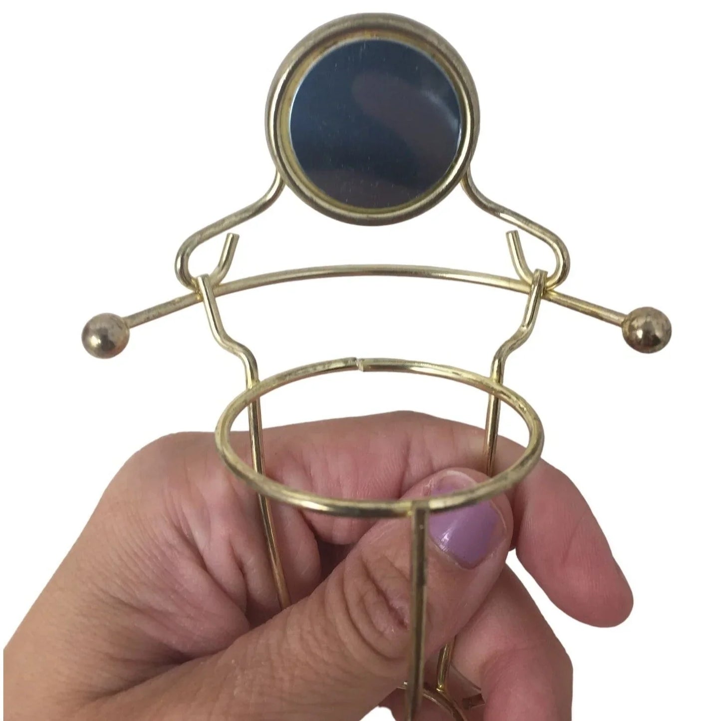 Small Gold Stand/Holder with Mirror- Very Unique Piece A+ Stuff A+ Stuff