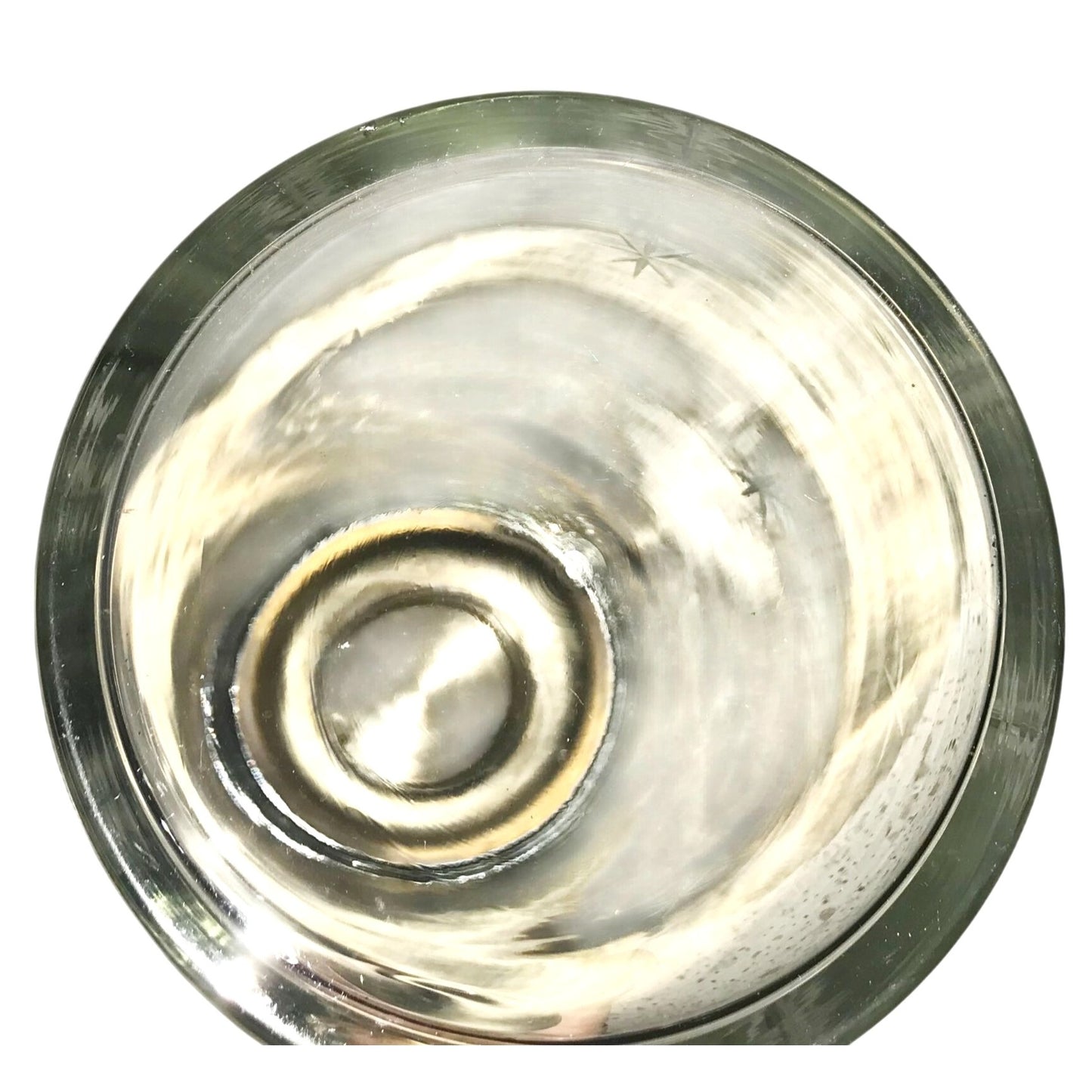 Mid Century Atomic Starburst Glass Pitcher / Carafe w Glass Handle and SIlver tone Lid / Pourer 11"