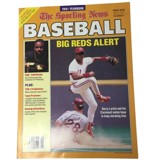 Vintage May 26, 1991 Yearbook The Sporting News Baseball Big Reds Alert - A+ Stuff