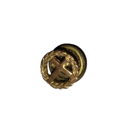 Vintage Small Gold Tone Cross Lapel Pin - A+ Stuff