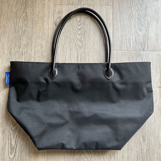 Burberry Blue Label Black and Nova Check Nylon Tote Bag / Shoulder Bag