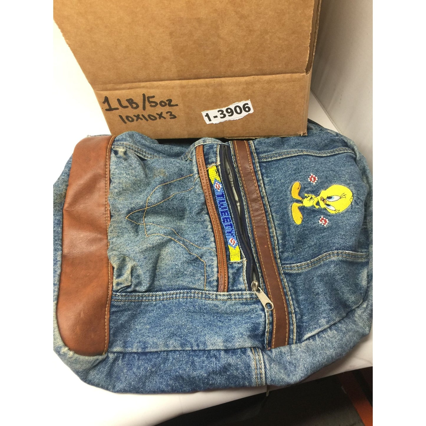 Vintage Looney Tunes Tweety Bird Blue Denim Backpack - A+ Stuff