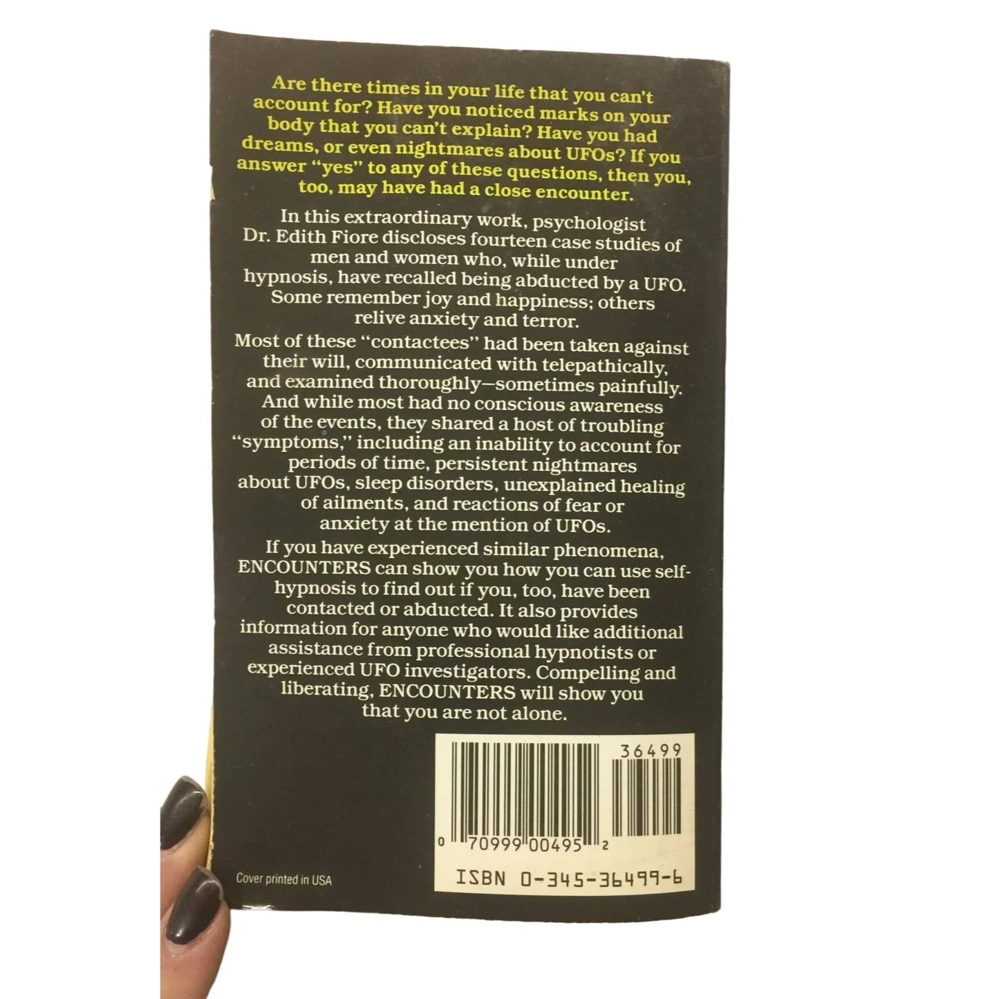 Encounters Paperback book by Edith Fiore Ph.D - A+ Stuff