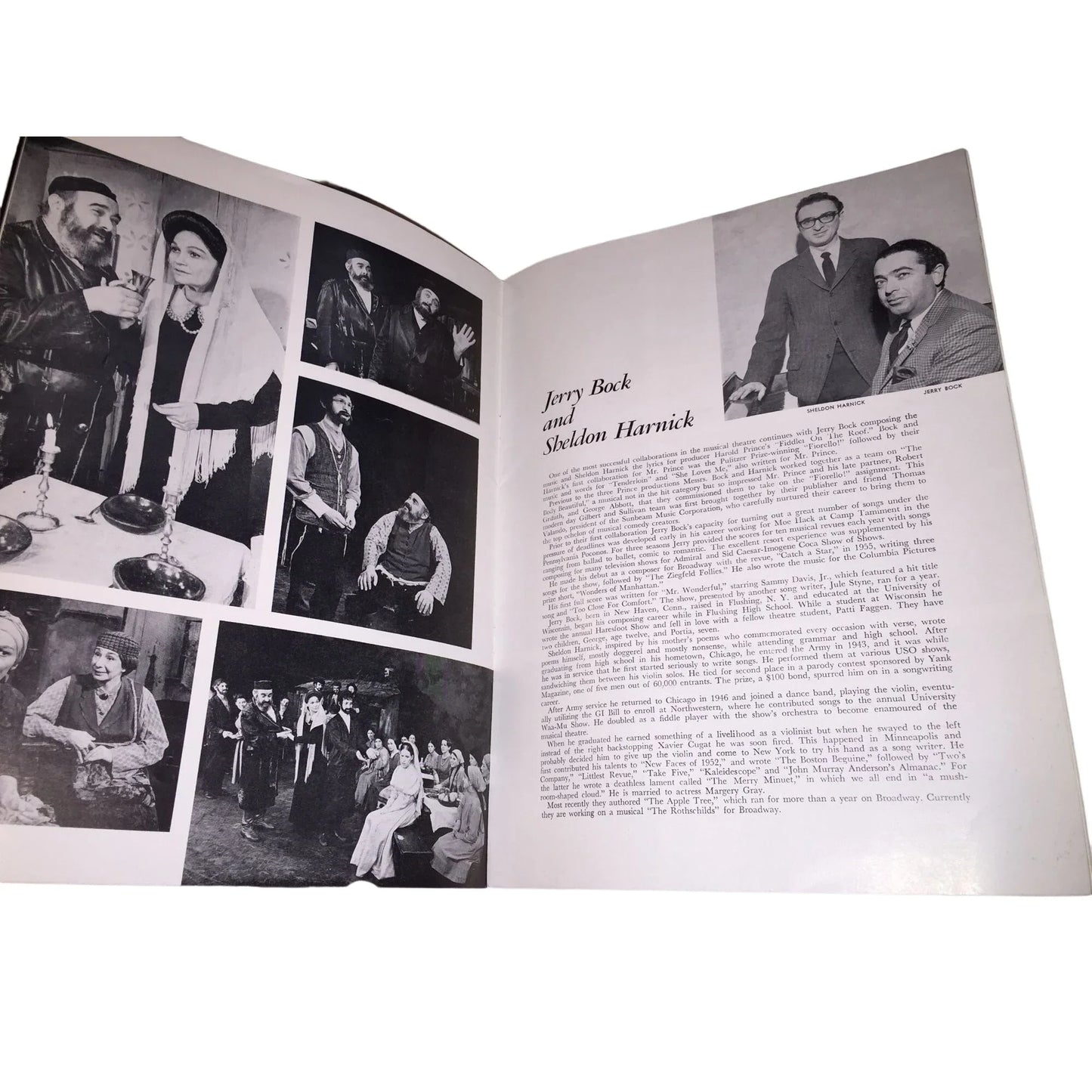 Vintage Fiddler on the Roof 1960s Souvenir/Musical Program Paul Lipson - A+ Stuff