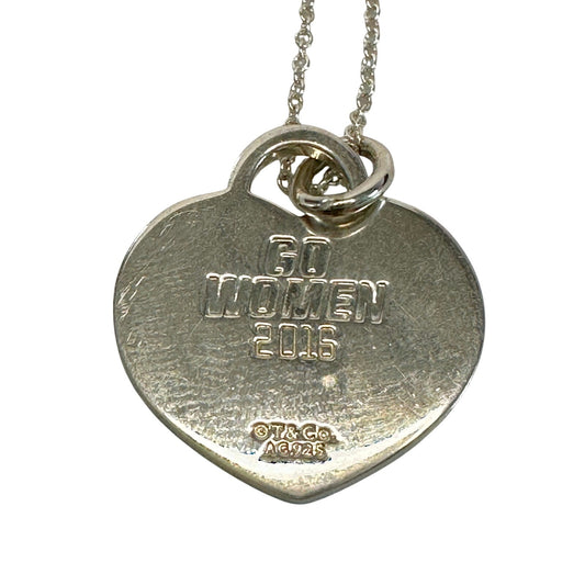 Tiffany and Co "Go Women" 2016 Marathon Floral Heart Necklace