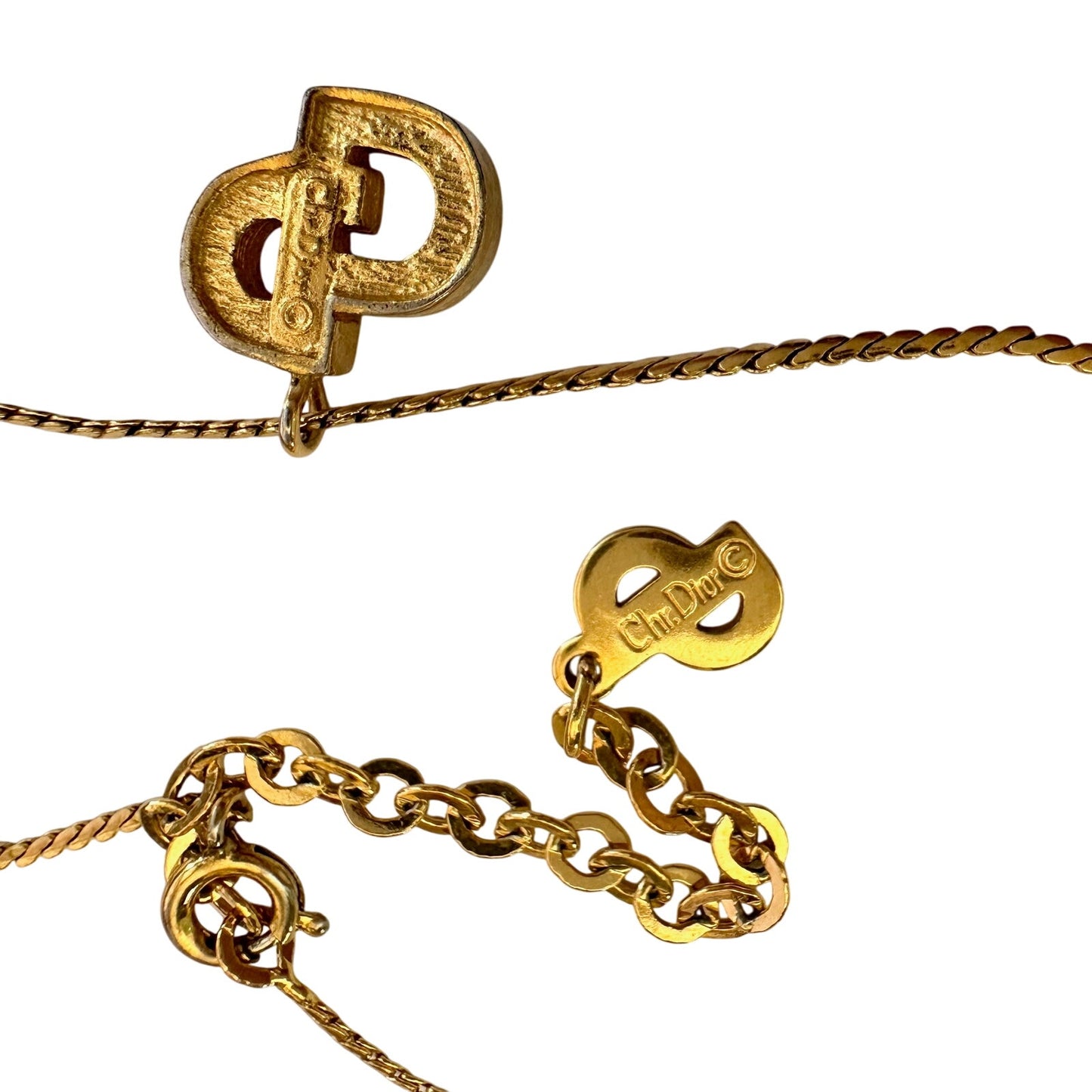 Christian Dior Offset CD Initial Necklace