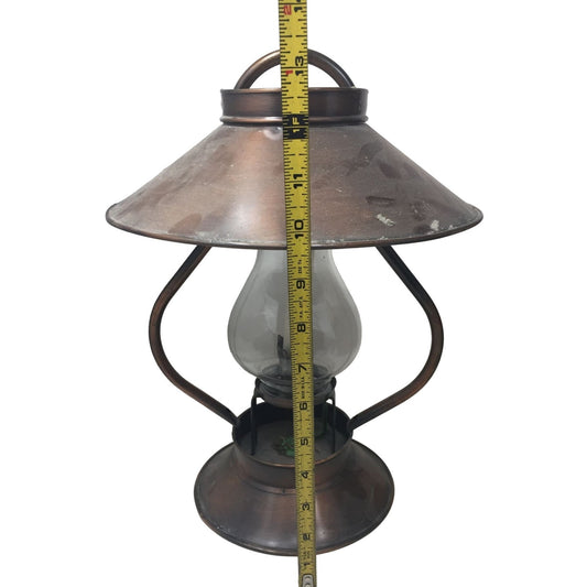 Vintage Metal Candle (Candlestick) Lamp - Copper/Bronze with great looking Rustic Style