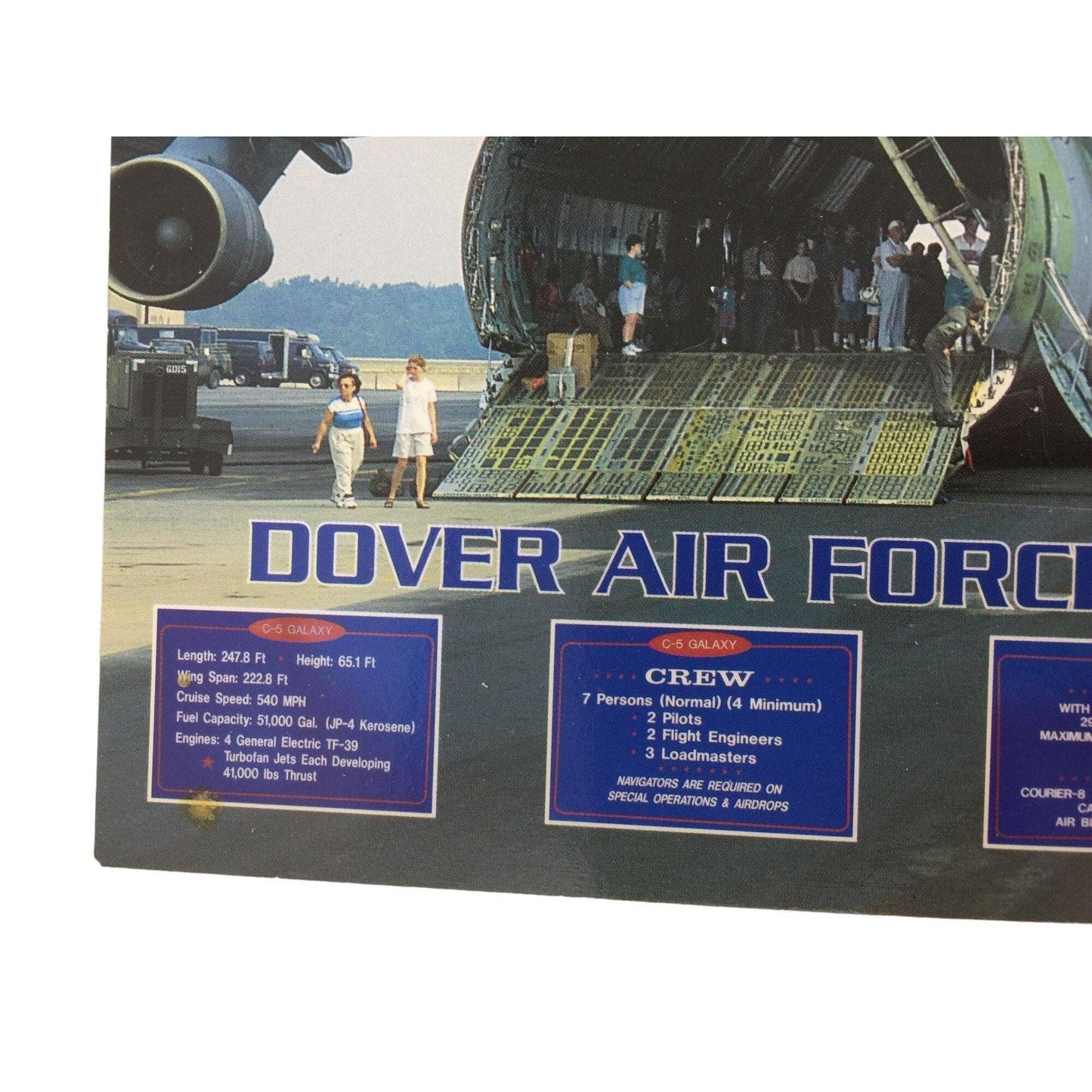 Dover Air Force Base, DE Collectible Postcard A+ Stuff A+ Stuff