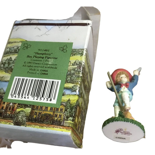 Enesco Boy Playing Figurine- Village Maud Humphrey Bogart Collection - A+ Stuff