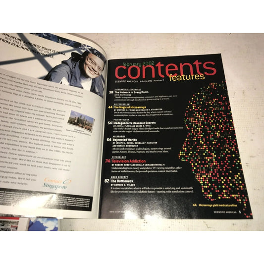 Scientific American TV Are You Addicted? Vintage Feb 2002 Magazine - A+ Stuff