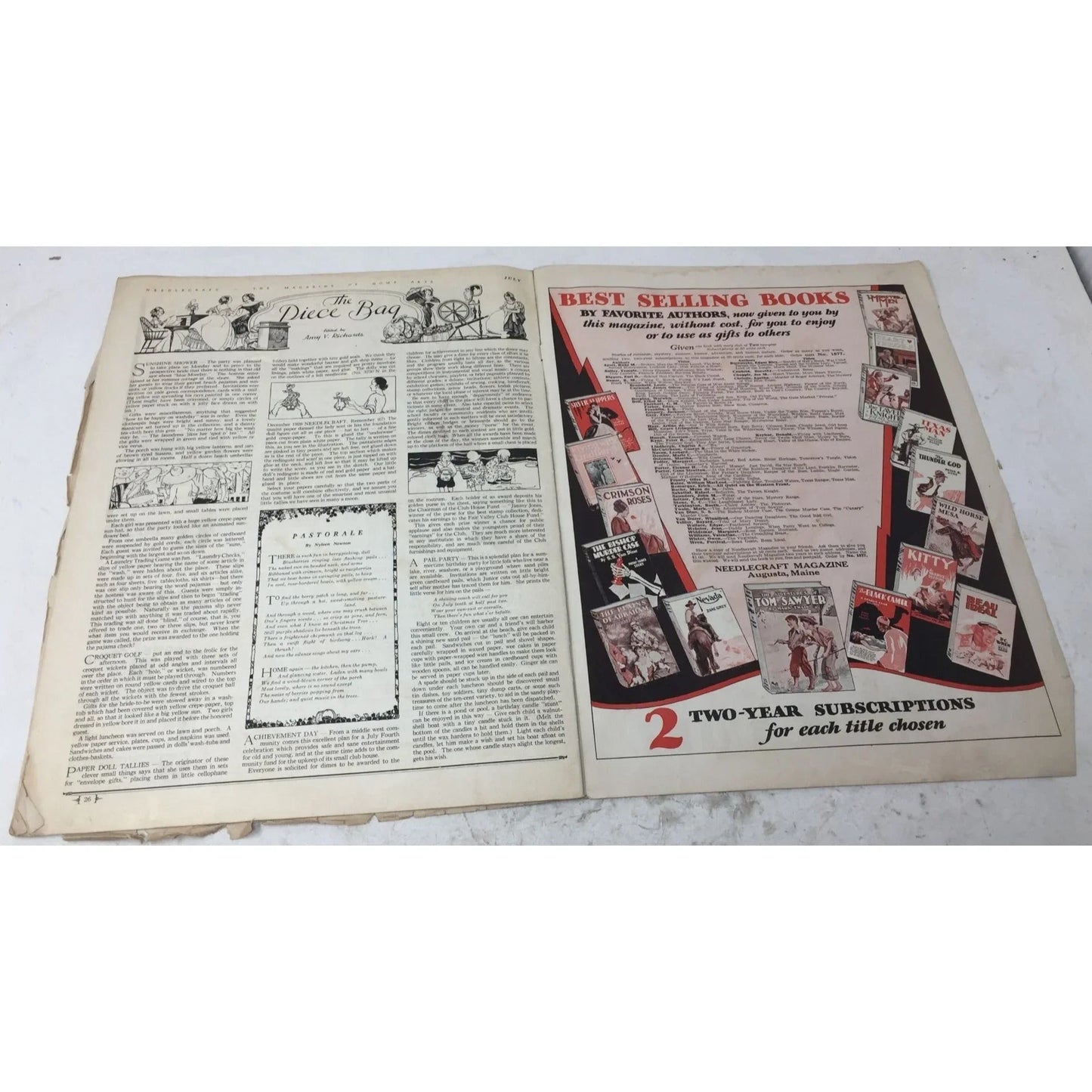 Vintage Collectible Needlecraft The Magazine Of Home Arts July 1931 Needlecraft The Magazine Of Home Arts A+ Stuff