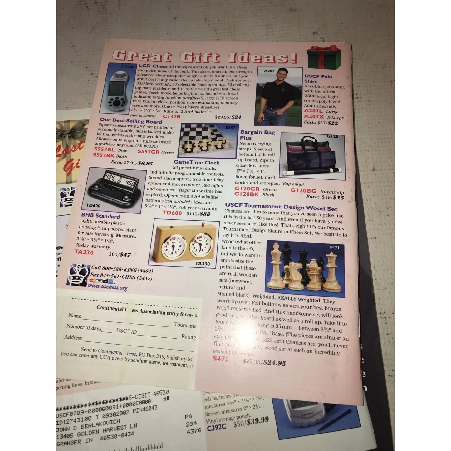 Vintage Bundle Of 4 Collectible Chess Life Magazines (July, Oct, Nov, Dec 2001) - A+ Stuff