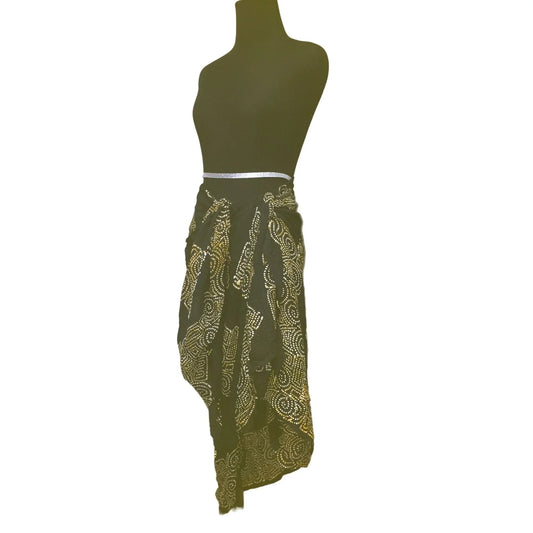 Womens Black and Gold Large Scarf/Wrap - A+ Stuff