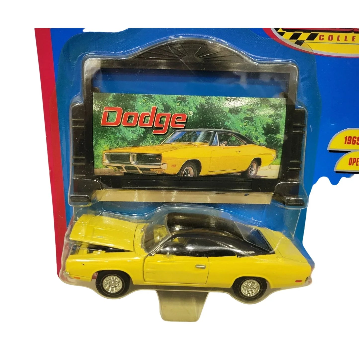 Road Champs BLACK & YELLOW 1969 Dodge Charger Classic Collection Car - A+ Stuff
