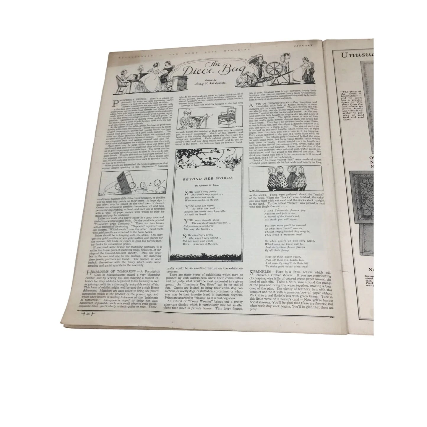 Vintage Needlecraft The Home of Arts Magazine Jan. 1934 Needlecraft The Home of Arts A+ Stuff