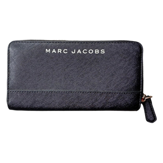 Marc Jacobs Black Canvas Zip Around Long Wallet
