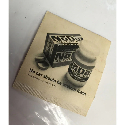 Vintage Sample of NoDoz Action Aids "How to fight the monotony of driving" - A+ Stuff