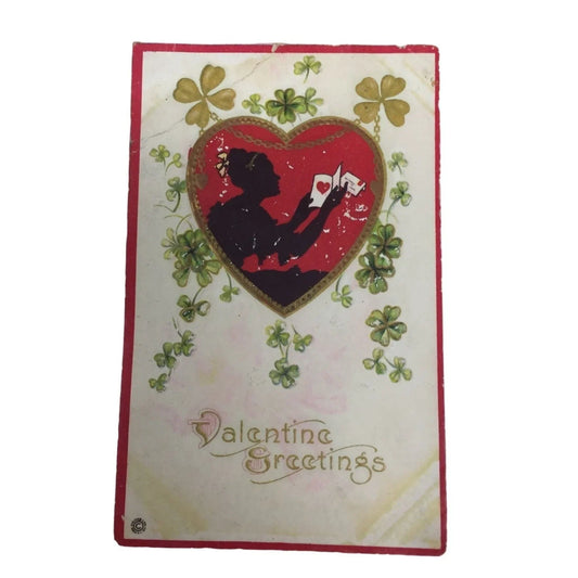 Vintage Collectible 1917 Valentines Day Postcard "Valentine Greetings" A+ Stuff A+ Stuff