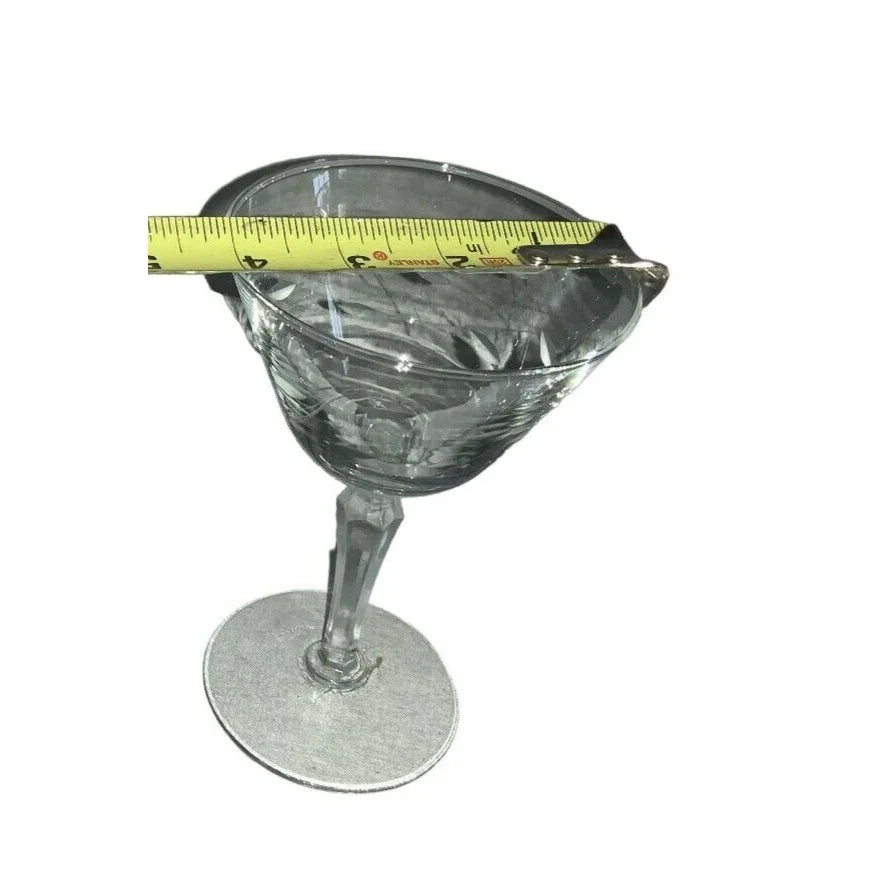 Etched Wine Glass - Delicate Design Stemware - approx 6" tall - formal dining - A+ Stuff